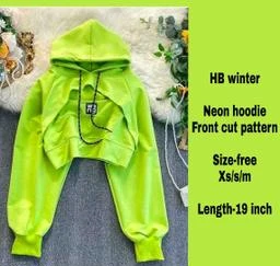  Imported Semiwinter Neon Hoodie By Highbuy Size Bust