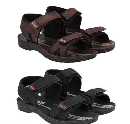 fcity.in Brd714brd715 Maroon Rexine Sandals For Men Combo Pack