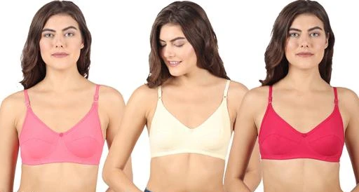 Checkout this latest Bra
Product Name: *Women Non Padded Everyday Bra*
Fabric: Cotton Blend
Print or Pattern Type: Solid
Padding: Non Padded
Type: Everyday Bra
Wiring: Non Wired
Seam Style: Seamed
Multipack: 3
Add On: Straps
Sizes:
30B (Underbust Size: 30 in, Overbust Size: 32 in) 
32B (Underbust Size: 32 in, Overbust Size: 34 in) 
34B (Underbust Size: 34 in, Overbust Size: 36 in) 
36B (Underbust Size: 36 in, Overbust Size: 38 in) 
38B (Underbust Size: 38 in, Overbust Size: 40 in) 
40B (Underbust Size: 40 in, Overbust Size: 42 in) 
42B (Underbust Size: 40 in, Overbust Size: 44 in) 
Country of Origin: India
Easy Returns Available In Case Of Any Issue


Catalog Rating: ★3.9 (90)

Catalog Name: Women Non Padded Everyday Bra
CatalogID_2155829
C76-SC1041
Code: 322-11472552-417