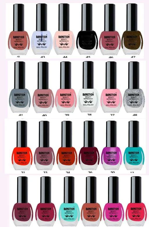Checkout this latest Nail Polish
Product Name: *Benetion Trendy Nail Polish Combo *
Product Name: Benetion Trendy Nail Polish Combo 
Color: Multicolor
Type: Matte
ow get One Stroke Bold Color with the new Nail Pops.
Country of Origin: India
Easy Returns Available In Case Of Any Issue


SKU: 24-JADE-E
Supplier Name: BANETION COLOR COSMETICS

Code: 023-11476436-708

Catalog Name: Free Gift Superior Enriched Nail Polish
CatalogID_2157054
M07-C20-SC1953