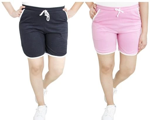 Checkout this latest Shorts
Product Name: *Neska Moda Pack Of 2 Women Solid Black And Baby Pink Cotton Boxer Shorts With 2 Side Pocket -XB318AndXB339*
Fabric: Cotton
Pattern: Solid
Net Quantity (N): 2
Nail the style of the season wearing women solid black and baby pink large size boxer shorts by Neska Moda. Designed with absolute perfection these shorts are made of cotton making them soft against the skin, the shorts comes with two side pocket for added comfort, the drawstring fastening on the waistband promises an excellent grip and fit all day long. the shorts comes with stylish contrasting side piping keep them trendy and highly fashionable. These pack of 2 shorts are ideal for running, gymimg, bed wear or night wear, daily casual wear, you can teamed up with a pair of white sneakers and a printed top to look your best when you wear them out for a trendy look. proudly make in india product.
Sizes: 
32 (Waist Size: 32 in, Length Size: 16 in, Hip Size: 32 in) 
Country of Origin: India
Easy Returns Available In Case Of Any Issue


SKU: XB318andXB339-NM-BlkPnk-L-1Set-310
Supplier Name: TOPNTOE E-COMMERCE INDIA PRIVATE LIMITED

Code: 874-114885661-9941

Catalog Name: Gorgeous Glamarous Women Shorts
CatalogID_33412185
M04-C08-SC1038