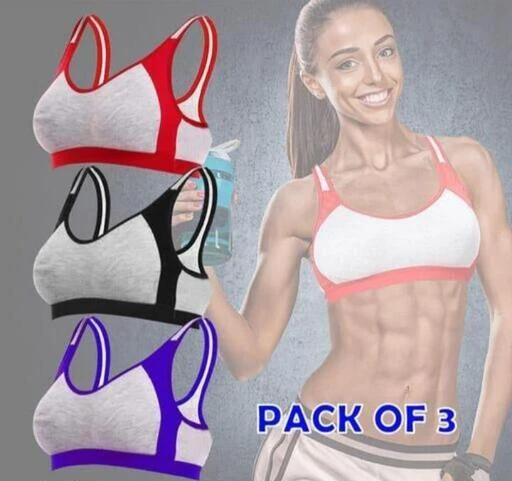  Sports Bra For Teenager Women Full Coverage Single Cloth Non  Mould