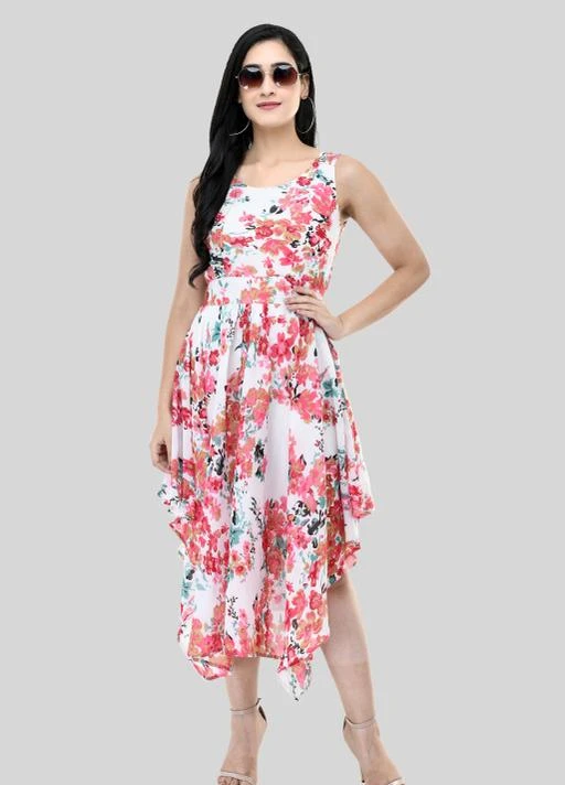 Checkout this latest Dresses
Product Name: *Women's Printed White Georgette Dress*
Fabric: Georgette
Sleeve Length: Sleeveless
Pattern: Printed
Multipack: 1
Sizes:
S, M (Bust Size: 36 in) 
L, XL
Country of Origin: India
Easy Returns Available In Case Of Any Issue


Catalog Rating: ★4 (74)

Catalog Name: Pretty Ravishing Women Dresses
CatalogID_2182258
C79-SC1025
Code: 174-11581806-6921