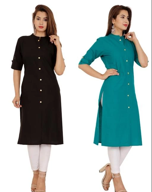 Checkout this latest Kurtis
Product Name: *Women's Solid Cotton Kurti*
Fabric: Cotton
Sleeve Length: Short Sleeves
Pattern: Printed
Combo of: Combo of 5
Sizes:
M (Bust Size: 38 in, Size Length: 42 in) 
L (Bust Size: 40 in, Size Length: 42 in) 
XL (Bust Size: 42 in, Size Length: 42 in) 
XXL (Bust Size: 44 in, Size Length: 42 in) 
Country of Origin: India
Easy Returns Available In Case Of Any Issue


SKU: ARFBlack-Rama25
Supplier Name: rimeline_fashion

Code: 545-11625665-0021

Catalog Name: Myra Drishya Kurtis
CatalogID_2193202
M03-C03-SC1001