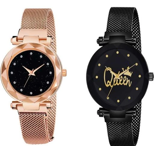 Checkout this latest Analog Watches
Product Name: *MMD Crystal-queen-BD and RoseGold_12_daimouns-maganet strap-girl Premium Quality Designer Fashion Wrist Analog Pack Of 2 Women Watch *
Strap Material: Metal
Date Display: No
Dial Color: Black
Dial Design: Solid
Dial Shape: Round
Dual Time: No
Gps: No
Light: No
Multipack: 2
Sizes: 
Free Size
Country of Origin: India
Easy Returns Available In Case Of Any Issue


Catalog Rating: ★4.2 (76)

Catalog Name: Classy Women Watches
CatalogID_2203241
C72-SC1087
Code: 303-11665774-327