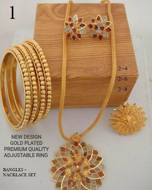 Checkout this latest Bracelet & Bangles
Product Name: *NEW HIGH TRANDING COMBO*
Base Metal: Brass
Plating: Gold Plated
Stone Type: Artificial Stones & Beads
Sizing: Non-Adjustable
Multipack: 1
Sizes:2.6, 2.8
Country of Origin: India
Easy Returns Available In Case Of Any Issue


Catalog Rating: ★4 (66)

Catalog Name: Shimmering Beautiful Bracelet & Bangles
CatalogID_2204680
C77-SC1094
Code: 603-11671486-267