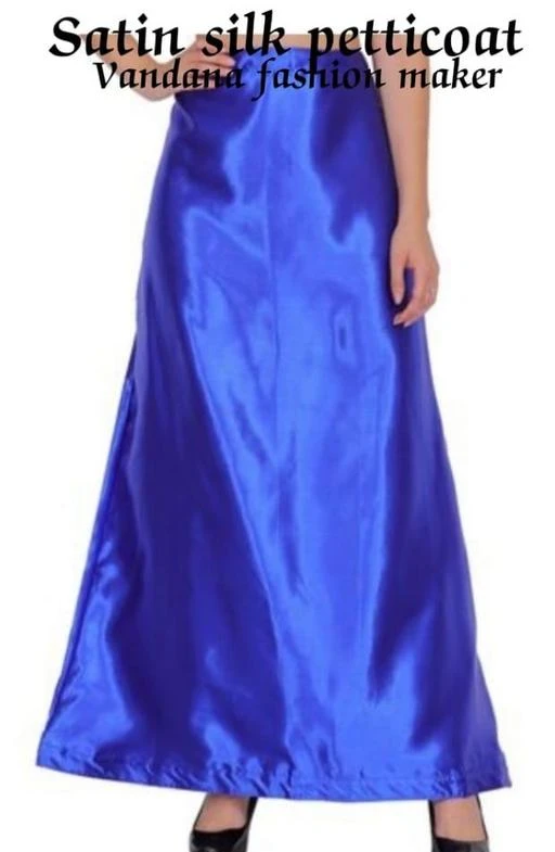  Satin Blue Drawstring Saree Petticoat Pack Of 1 / Satin  Drawstring