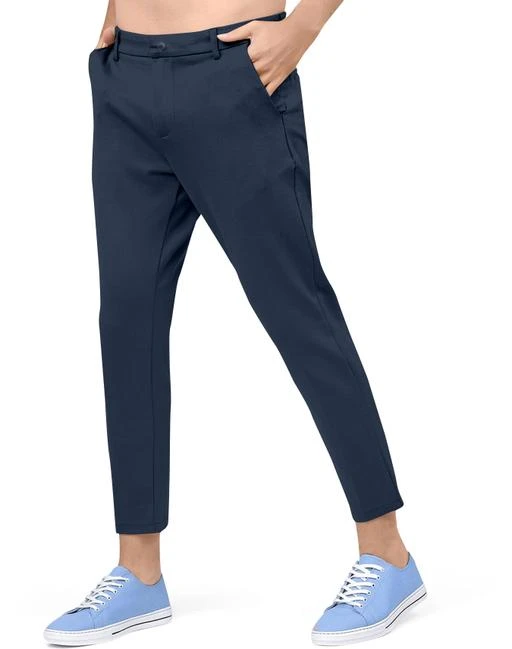 Buy blackberrys Solid Cotton Slim Fit Mens Trousers  A21BB37N1IA21FE003Navy32 at Amazonin