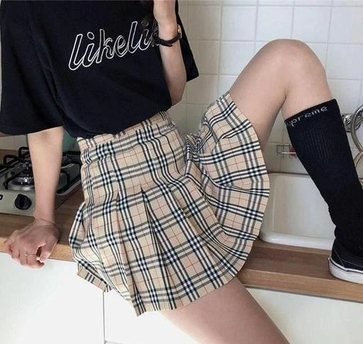 CARACOLA Girl High Waist Pleated Skirt Short Skater Tennis Skirt