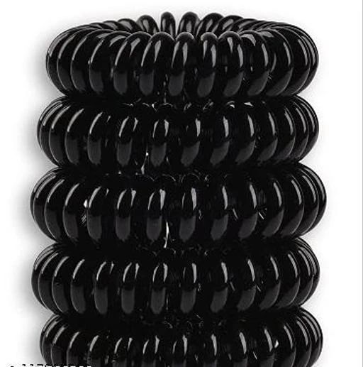 Elastic Plastic Coil Hair Ties Set For Women Coil Spiral Ties For