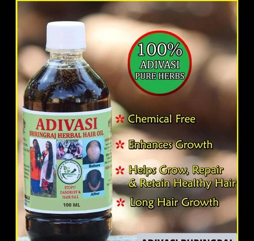  - Adivasi Bhringraj Herbal Premium Hair Oil For Women And Men For  Hair