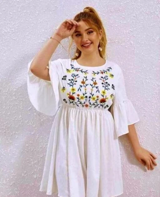 Checkout this latest Tops & Tunics
Product Name: *Urbane Fabulous Women Tops & Tunics*
Fabric: Rayon
Sleeve Length: Three-Quarter Sleeves
Pattern: Embroidered
Net Quantity (N): 1
Sizes:
S (Bust Size: 36 in, Length Size: 28 in) 
M (Bust Size: 38 in, Length Size: 28 in) 
L (Bust Size: 40 in, Length Size: 28 in) 
XL (Bust Size: 42 in, Length Size: 28 in) 
XXL (Bust Size: 44 in, Length Size: 28 in) 
Tops are one of the most favoured clothing among women, and they can wear these apparel for casual and formal purposes. You can explore a huge collection of clothing available online. You can select from several patterns such as crop, regular, bralette, trapeze, shirt style, off-shoulder, peplum, etc.
Country of Origin: India
Easy Returns Available In Case Of Any Issue


SKU: embroidered top
Supplier Name: K.N TEXTILES

Code: 713-118322772-9931

Catalog Name: Urbane Fabulous Women Tops & Tunics
CatalogID_34528479
M04-C07-SC1020