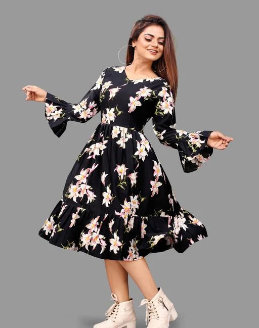 Floral print best sale one piece dress