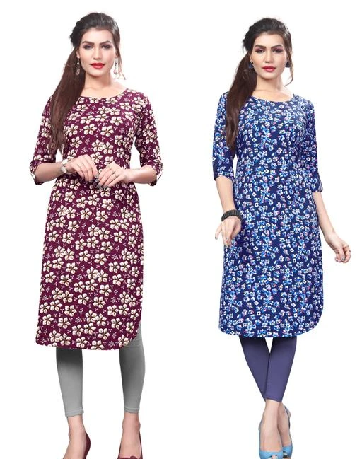 Checkout this latest Kurtis
Product Name: *Women's Digital Printed American Crepe Straight cut Kurti (Combo Pack of 2)*
Fabric: Crepe
Sleeve Length: Three-Quarter Sleeves
Pattern: Printed
Combo of: Combo of 5
Sizes:
S (Bust Size: 36 in, Size Length: 44 in) 
M (Bust Size: 38 in, Size Length: 44 in) 
L (Bust Size: 40 in, Size Length: 44 in) 
XL (Bust Size: 42 in, Size Length: 44 in) 
XXL (Bust Size: 44 in, Size Length: 44 in) 
Country of Origin: India
Easy Returns Available In Case Of Any Issue


SKU: Kurta154-159
Supplier Name: Crepe wali Kurtis

Code: 033-11841781-087

Catalog Name: Women Crepe A-line Printed Mustard Kurti
CatalogID_2246473
M03-C03-SC1001