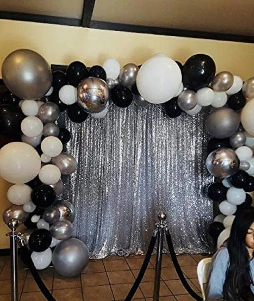 Checkout this latest Gift combos
Product Name: *Balloons Combo for Birthdays/Anniversaries/Baby-Showers and Parties Decoration and Celebration (Black,White and Silver)+2 silver curtain Balloon  (Multicolor, Pack of 102) with free 2 star silver  shape foil balloons 18” inches *
Material: Non-Toxic
Pack: Pack of 1
Product Length: 16 cm
Product Breadth: 16 cm
Product Height: 3 cm
Country of Origin: India
Easy Returns Available In Case Of Any Issue


SKU: BLACK SILVER & WHITE100 +2SCF +2STS18
Supplier Name: MADHAV ENTERPRISES

Code: 782-11846600-147

Catalog Name: Classic Soft Toys
CatalogID_2247749
M00-C00-SC2583
.