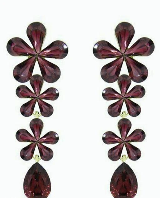 Wine hot sale colored earrings