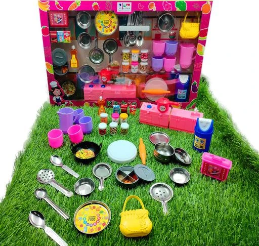 Barbie steel kitchen cheap set