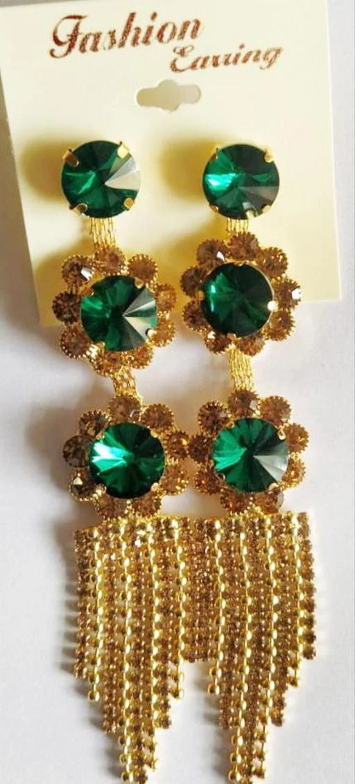 Checkout this latest Earrings & Studs
Product Name: *Beautiful Long Design Drop Earrings for Womens & Girls, Latest Design Earrings, Fashionable Earrings, Gorgeous Earrings  (Green  Color)*
Base Metal: Alloy
Plating: Gold Plated
Sizing: Non-Adjustable
Stone Type: Cubic Zirconia/American Diamond
Type: Chandelier
Net Quantity (N): 1
Beautiful Long Design Drop Earrings for Womens & Girls, Latest Design Earrings, Fashionable Earrings, Gorgeous Earrings  (Green  Color)
Country of Origin: India
Easy Returns Available In Case Of Any Issue


SKU: Beautiful Long Design Drop Earrings for Womens & Girls, Latest Design Earrings, Fashionable Earrings, Gorgeous Earrings  (Green  Color)
Supplier Name: Andani Gift Gallery

Code: 842-118738167-993

Catalog Name: Fashionable Earrings & Studs
CatalogID_34660429
M05-C11-SC1091
.