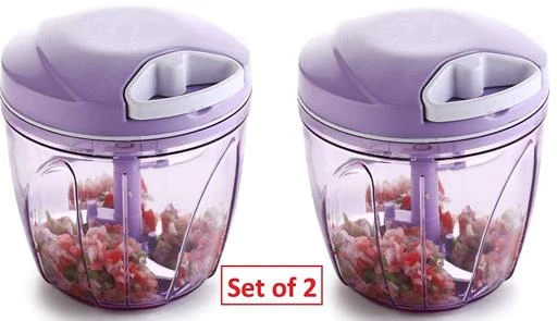 Checkout this latest Chopper_1000
Product Name: *INFO_TECH Jumbo Vegetable Chopper, Cutter, Whisking Set with Storage Lid for Kitchen; 5 SS Blades + Whisker Blade for Egg Beater (900 ML)*
Material: Plastic
Pack: Pack of 2
Sizes: 
Free Size
Country of Origin: India
Easy Returns Available In Case Of Any Issue


SKU: 2 PC Bigchopper
Supplier Name: Info_Tech

Code: 123-11878222-918

Catalog Name: Classic Chopper
CatalogID_2255778
M08-C23-SC1656