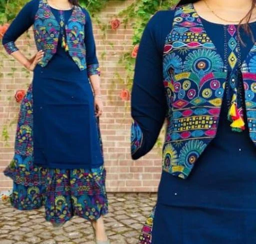 Georgette Long Kurti, Size : M, Xl, XXL at Rs 750 / Piece in Surat | ARZOO  CREATION