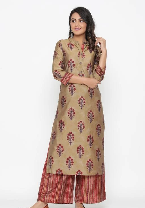 Checkout this latest Kurta Sets
Product Name: *Women Silk A-line Printed Long Kurti With Palazzos*
Kurta Fabric: Silk
Bottomwear Fabric: Silk
Fabric: Silk
Sleeve Length: Three-Quarter Sleeves
Set Type: Kurta With Bottomwear
Bottom Type: Palazzos
Pattern: Printed
Multipack: Single
Sizes:
M (Bust Size: 38 in, Kurta Length Size: 46 in, Bottom Length Size: 38 in) 
L (Bust Size: 40 in, Kurta Length Size: 46 in, Bottom Length Size: 38 in) 
Country of Origin: India
Easy Returns Available In Case Of Any Issue



Catalog Name: Women Silk A-line Printed Long Kurti With Palazzos
CatalogID_2266101
C74-SC1853
Code: 337-11919872-9983