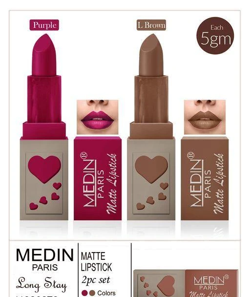 Checkout this latest Lipsticks
Product Name: *Medin Paris Copper Body Matte Me Lipstick Combo*
Product Name: Medin Paris Copper Body Matte Me Lipstick Combo
Brand Name: Medin Paris
Finish: Matte
Color: Combo Of Different Color
Type: Crayon
Net Quantity (N): 2
Country of Origin: India
Easy Returns Available In Case Of Any Issue


SKU: Medin Dil matte lip (2) 45 46 purple Lbrown
Supplier Name: Femina Beuty New

Code: 192-11920373-426

Catalog Name: Medin Paris Copper Body Matte Me Lipstick Combo Vol 1
CatalogID_2266258
M07-C20-SC2005