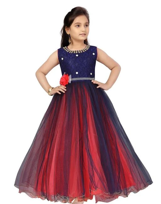 Buy Aarika Girls Green and Navy coloured Party Wear Gown with Unstich  Sleeves Online at Best Prices in India  JioMart