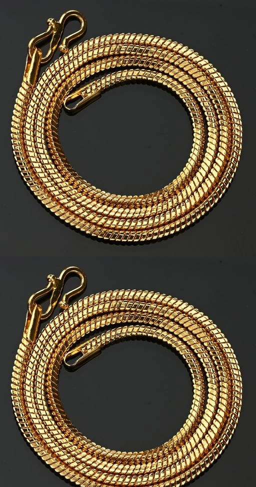 Checkout this latest Jewellery
Product Name: *AanyaCentric 22 & 28 inches Long Combo of 2 Trendy Fancy Stylish Attractive Sizzling Chunky Necklaces & Chains  *
Base Metal: Brass
Plating: Gold Plated
Type: Chain
Net Quantity (N): 2
Sizes: Free Size
