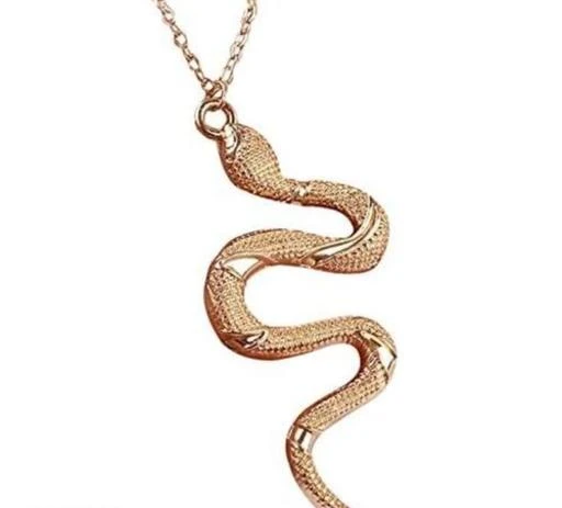 Checkout this latest Pendants & Lockets
Product Name: *Snake Chain Pendant*
Base Metal: Alloy
Plating: Gold Plated
Stone Type: No Stone
Type: Pendant with Chain
Net Quantity (N): 1
Sizes:Free Size
Snake Pendant Necklace Fashion Dainty Snake Cool Long Decorative Vintage Chain Necklace Clavicle Trendy Necklace Charm Jewelry for Party - Silver Name:Snake Pendant Necklace Fashion Dainty Snake Cool Long Decorative Vintage Chain Necklace Clavicle Trendy Necklace Charm Jewelry for Party - Silver Base Metal: Alloy Plating: No Plating Stone Type: No Stone Type: Pendant with Chain Net Quantity (N): 1 Sizes:Free Size Charm necklace color: Golden, Silver  Chain necklace material: Alloy  Pendant necklace size: Length about: 45cm(17.72in), Extension chain length about: 5cm(1.97in)   Thanku From: KI & KA CREATION
Country of Origin: India
Easy Returns Available In Case Of Any Issue


SKU: GoldSnackP
Supplier Name: KI & KA CREATION

Code: 971-119787392-994

Catalog Name: Allure Charming Pendants & Lockets
CatalogID_35018005
M05-C11-SC1095
.