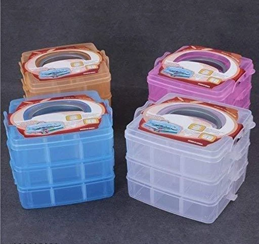  18 Grid Storage Box 3 Layer 18 Grids Storage Plastic Boxes  Medicine