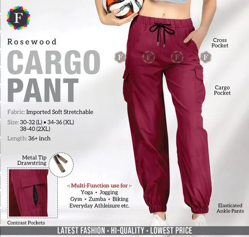 Checkout this latest Trousers & Pants
Product Name: *STRETCHABLE CARGO PANT*
Fabric: Cotton
Pattern: Solid
Net Quantity (N): 1
Sizes: 
30 (Waist Size: 30 in, Length Size: 36 in) 
32, 34 (Waist Size: 34 in, Length Size: 36 in) 
36 (Waist Size: 36 in, Length Size: 36 in) 
38, 40
Country of Origin: India
Easy Returns Available In Case Of Any Issue


SKU: CARGO_PANT_ROSEWOOD
Supplier Name: Hi Fashion

Code: 354-12033250-0711

Catalog Name: STRETCHABLE CARGO PANT
CatalogID_2293791
M04-C08-SC1034