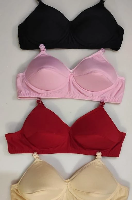  Seamless Molded Cup Soft Padded Women Bra Combo