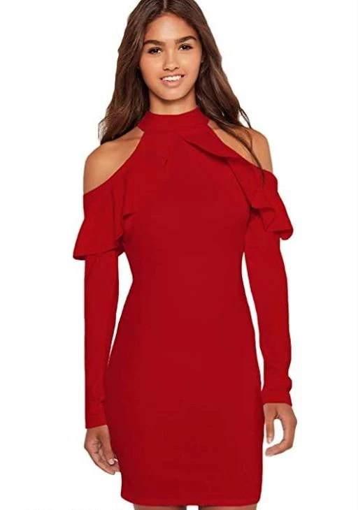 Halter neck off shoulder dress hot sale