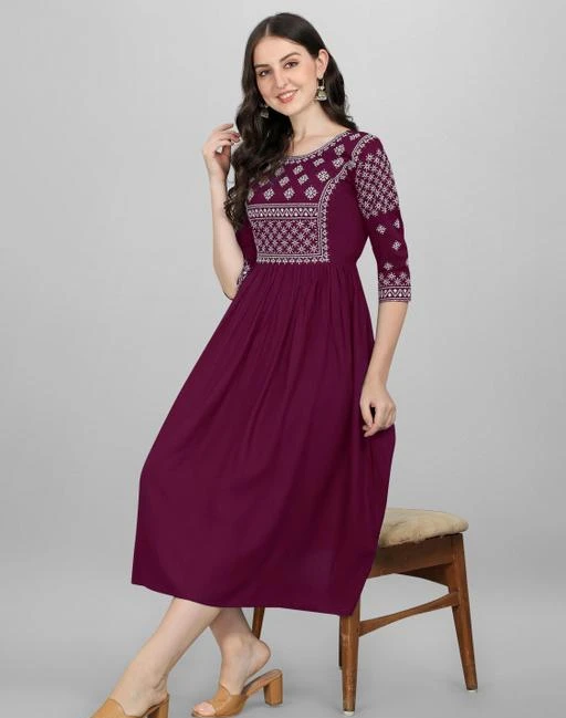 Checkout this latest Kurtis
Product Name: *Alisha Pretty Kurtis*
Fabric: Rayon
Sleeve Length: Three-Quarter Sleeves
Pattern: Embroidered
Combo of: Single
Sizes:
S (Bust Size: 36 in, Size Length: 45 in) 
M (Bust Size: 38 in, Size Length: 45 in) 
L (Bust Size: 40 in, Size Length: 45 in) 
XL (Bust Size: 42 in, Size Length: 45 in) 
XXL (Bust Size: 44 in, Size Length: 45 in) 
Here is the ambroiaded kurta by Aaliya Fashion. Stylish Look Can Be Effortlessly Achieved By Wearing This kurta .Double your fashion flair as you wear this Beautiful Kurta .It is a Rayon fabric kurta which makes it an apt choice for all season.it assures a soft and smoothing touch against the skin.
Country of Origin: India
Easy Returns Available In Case Of Any Issue


SKU: Om Wine
Supplier Name: Aaliya fashion

Code: 964-122738807-999

Catalog Name: Aagyeyi Petite Kurtis
CatalogID_35982312
M03-C03-SC1001