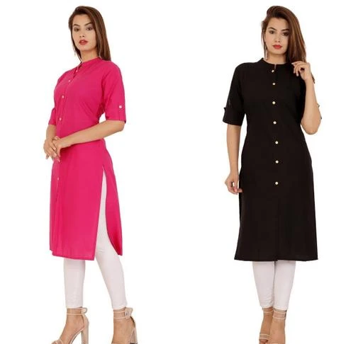Checkout this latest Kurtis
Product Name: *Women's  Cotton Kurti*
Fabric: Cotton
Sleeve Length: Short Sleeves
Pattern: Solid
Combo of: Combo of 2
Sizes:
S, M (Bust Size: 38 in, Size Length: 42 in) 
L (Bust Size: 40 in, Size Length: 42 in) 
XL (Bust Size: 42 in, Size Length: 42 in) 
XXL (Bust Size: 44 in, Size Length: 42 in) 
Country of Origin: India
Easy Returns Available In Case Of Any Issue


SKU: RTRani-Black2020
Supplier Name: Rimeline Trends

Code: 315-12304891-1641

Catalog Name: Abhisarika Fabulous Kurtis
CatalogID_2363218
M03-C03-SC1001