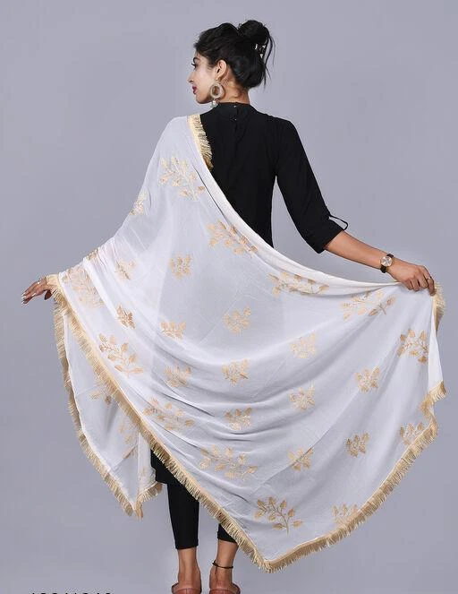 Checkout this latest Dupattas
Product Name: *Ravishing Attractive Women Dupattas*
Fabric: Chiffon
Pattern: Embroidered
Net Quantity (N): 1
Sizes:Free Size (Length Size: 2.25 m) 
Country of Origin: India
Easy Returns Available In Case Of Any Issue


SKU: Resham_Buta_White_(4)
Supplier Name: Pinkcity style

Code: 082-12311246-747

Catalog Name: Ravishing Attractive Women Dupattas
CatalogID_2364673
M03-C06-SC1006