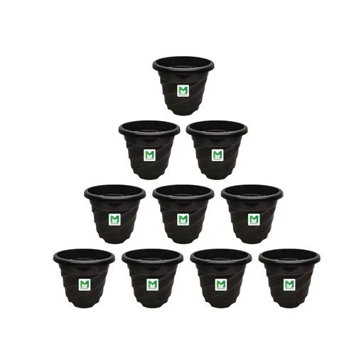 Checkout this latest Flower Pots
Product Name: *Plastic Flower Pot 8 Inch Pack of 10 - Rose Pot - Black*
Material: Plastic
Shape: Circular
Type: Pot
Product Breadth: 10 Cm
Product Height: 10 Cm
Product Length: 10 Cm
Net Quantity (N): Pack Of 10
Everyone likes to present their place gracefully. So these decorative garden pot are the best option. Planters are very useful gardening components to grow plants. These balcony pots for plants enhance the beauty of the place on one hand and on the other hand, gives a dignified appearance for the guests. Garden pots can be kept both indoor and outdoor. These Black colored plant pots help in maintaining the greenery around you and also beautify your place. UV treated Plastic pots are designed and manufactured using Virgin Plastic, maintaining the highest quality standards. Light in weight, easily stock-able, with large drain holes and are cost effective for the grower. UV Protected Plastic Grade Protects Pots Color Fading From Direct Sunlight. 100% Virgin Plastic & Ideal for Flowering Plants, and vegetable plants,Greens and Herbs. Heavy Duty Pot / Gamla Which Is Durable and Long Lasting UV protected and can be used indoor or outdoors. High quality with an elegant design & Durable material Our Black colored Gardening plastic pots with have UV Protected Plastic Grade. This protects the plastic flower pots from Color Fading due to direct sunlight. So these garden pots can be kept both indoor and outdoor. These small plastic plant pots are made of premium quality Virgin plastic. They are manufactured by maintaining the Highest Quality Standards. These Black colored decorative plasti
Country of Origin: India
Easy Returns Available In Case Of Any Issue


SKU: SANJAY 8 INCH 10 PCS
Supplier Name: MyOwnGarden

Code: 584-123188495-997

Catalog Name: Graceful Flower Pots
CatalogID_36116423
M08-C26-SC2450