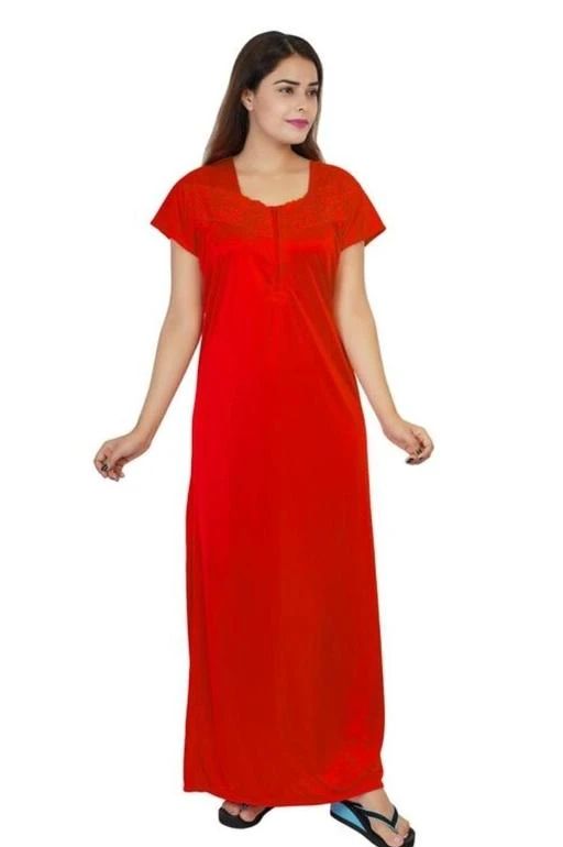 Swanky Women's Satin Solid, Plain Stylish Latest 2 Piece Sleeveless nighty  with Short Sleeve Night Gown, Nighty with Robe, Nightwear 1 Nighty & 1  Wrap Gown