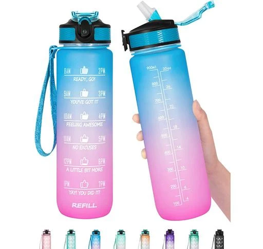 Checkout this latest Water Bottles
Product Name: *BELLADOR™ Water Bottles 1000 ml.Water Bottle.Motivational Water Bottle.Unbreakable Water Bottle.Bottle with Straw for Adults.Gym water Can  Pack of 1*
Material: Silicone
Type: Sipper Bottle
Product Breadth: 1 Cm
Product Height: 10 Cm
Product Length: 10 Cm
Net Quantity (N): Pack Of 1
DO YOU KNOW THE IMPORTANCE OF DRINKING WATER TO YOUR BODY?   1.gym watter bottle. Water bottle helps to maximize physical performance 2. Gym waterbottle.Water bootles drinking more water can help with weight loss easier 3. Gym waterbottle. Water botals drinking plenty of water can help prevent and relieve constipation 4.Water bootel drink more water make your work or sports more efficient 5.Hydration can decrease the frequency of headaches  Maybe you know the advantages of drinking water, but you maybe get so busy throughout the day that often forget to keep hydrated. Our motivational water bottle is designed to make it easier for you to complete scientifically recommended water intake.  MOTIVATIONAL DESIGN ?Motivational Quote Design: give you the motivation to reminding you stay hydrated and drink enough water throughout the day ?Time & Capacity Markers: great for measuring your daily intake of water, it’s nice visually seeing you get closer to your goal and makes you want to reach it sooner  HIGH QUALITY & HUMANIZED DESIGN ?Food Grade Material: Watter bottles fimibuke Water bottle made of durable Tritan material, BPA FREE, odour free and healthy for your drinking ?Leak-Proof: The top of 32 oz water bottle is designed with a food grade silicone O-ring prevent 100% leaks. ?Prevent Dust: The spring-loaded dust cap can effectively prevent dust from entering to your bottle. ?One C
Country of Origin: China
Easy Returns Available In Case Of Any Issue


SKU: motivated 
Supplier Name: BELLADOR

Code: 073-124293395-994

Catalog Name: Elite Water Bottles
CatalogID_36456541
M08-C23-SC1644