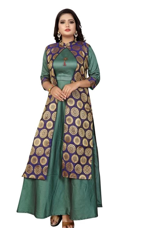 Checkout this latest Gowns
Product Name: *Charvi Glamarous Women Gowns*
Fabric: Taffeta Silk
Bottom Fabric: Taffeta Silk
Sleeve Length: Three-Quarter Sleeves
Pattern: Self-Design
Set Type: Single piece
Stitch Type: Stitched
Multipack: 2
Sizes: 
L (Bust Size: 40 in, Length Size: 42 in) 
XL (Bust Size: 42 in, Length Size: 42 in) 
Country of Origin: India
Easy Returns Available In Case Of Any Issue


Catalog Rating: ★3.5 (6)

Catalog Name: Vedika Stylish Women Gowns
CatalogID_2409282
C79-SC1289
Code: 125-12492172-2931