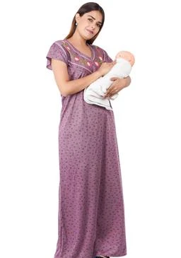  Primis Hosiery Cotton Full Sleeve Nighty Maxi Nightdress Pack Of  2 /