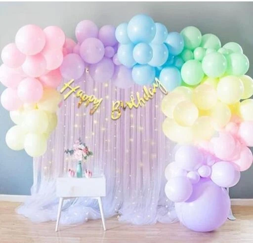 Pastel Colored Balloons, Party Decorations, Birthday Decorations Pack of 50  Pcs