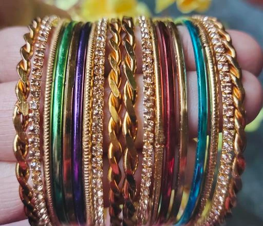 Checkout this latest Bracelet & Bangles
Product Name: *Elite Colorful Bracelet & Bangles*
Base Metal: Meta
Plating: Gold Plated
Stone Type: Cubic Zirconia/American Diamond
Sizing: Non-Adjustable
Type: Bangle Set
Multipack: More Than 10
Sizes:2.4, 2.6
Country of Origin: India
Easy Returns Available In Case Of Any Issue


SKU: pUeZ
Supplier Name: Umang collection

Code: 381-12553800-954

Catalog Name: Elite Colorful Bracelet & Bangles
CatalogID_2424712
M05-C11-SC1094
