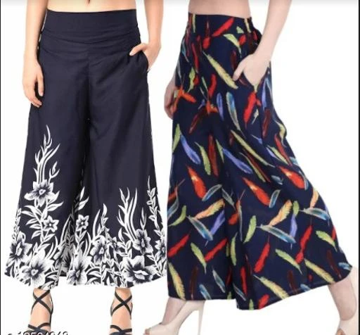 Checkout this latest Palazzos
Product Name: *Elegant Trendy Women Palazzos*
Fabric: Crepe
Pattern: Printed
Net Quantity (N): 2
Sizes: 
28, 30, 32, 34
Country of Origin: India
Easy Returns Available In Case Of Any Issue


SKU: P_12_16_  
Supplier Name: F M Mitra

Code: 864-12564243-8951

Catalog Name: Elegant Trendy Women Palazzos
CatalogID_2426947
M04-C08-SC1039