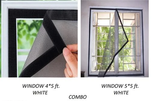 WNE Jaliwale Pre Stitched Window Mosquito net with Hook tap/Windows net for  Mosquito Protection/Insect