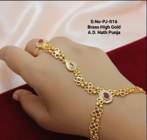 Jewels Kafe Classic One Gram Gold Plated Bracelet
