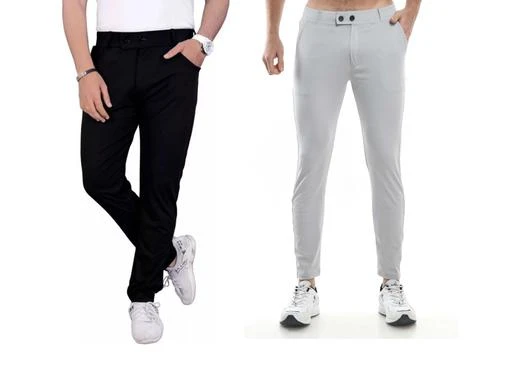 Track pants with online zipper fly