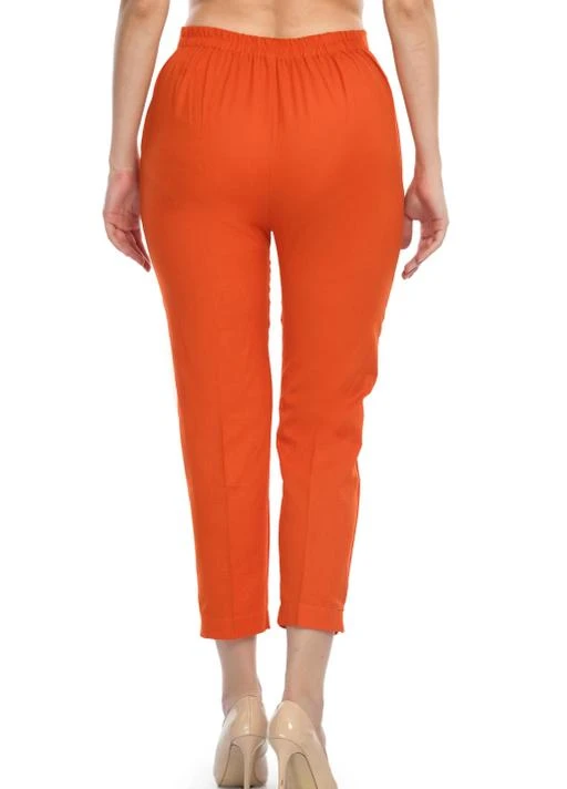 ASOS DESIGN relaxed wide leg flare trousers in orange  ASOS