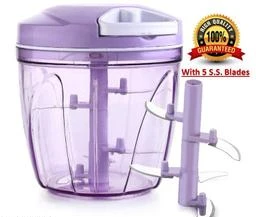 Multicolor Manual Plastic Chopper Vegetable & Fruit Chopper, For