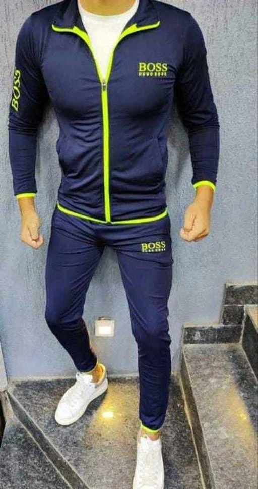 Buy Checkout this latest Tracksuits Product Name: *Branded High Quality  streachable Blue Polyester Fancy Tracksuit for men's & Boy's* for (Rs1430)  - 